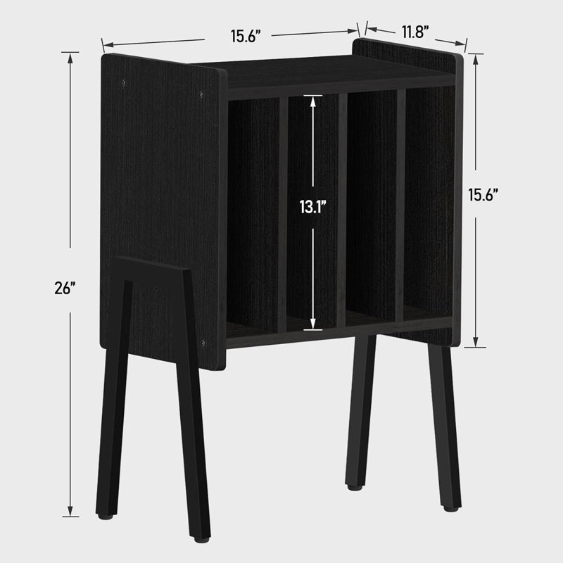 Metal 26'' H Storage Rack, Black