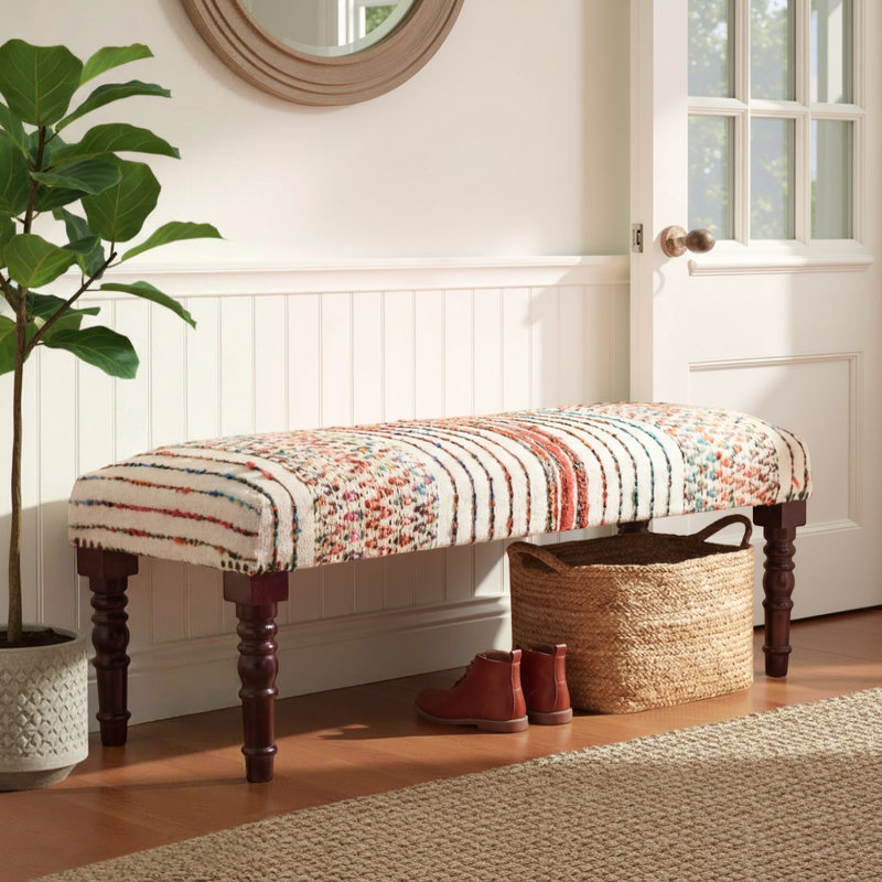 Banc rembourré à la main Modern Country / Farmhouse