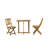 Pritzker 2 - Person Acacia Wood Patio Dining Set with Rectangular Table