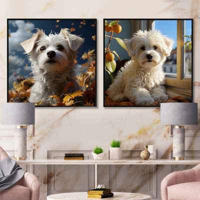 Bichon Breeze - ensemble de 2 animaux carrés