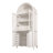 71" Fluted Tall Arched Pantry Cabinet In White, Offering Storage For Kitchen, Living Room, And Dining Adjustable Shelves, Hidden Drawer, Metal Handles Cabinet, Drawer Slides, - Tip Kits-1747099348