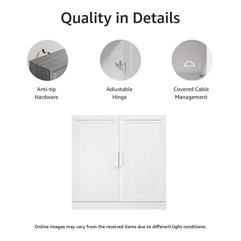 Tonya 2 - Door Accent Cabinet, White, 31" H x 31" W x 16" D