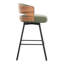 Swivel Upholstered Counter Stool with Metal Frame-453626690