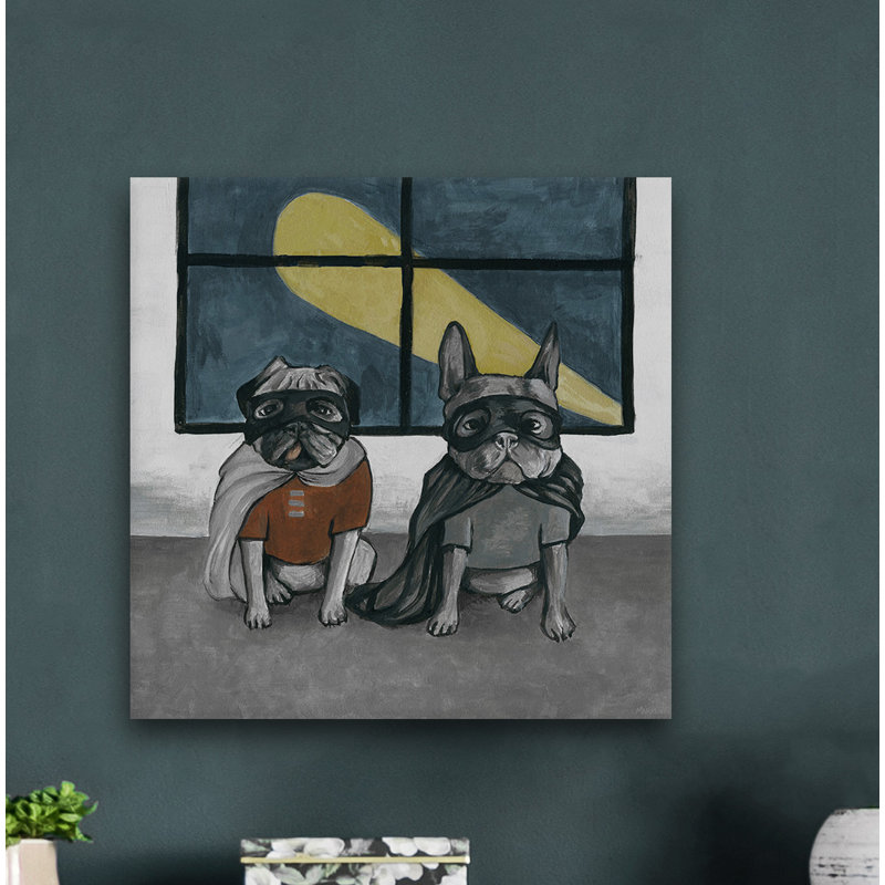 " Four Legged Heroes " Painting Print, 48" H x 48" W x 1.5" D