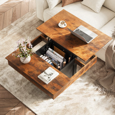Table basse en bois manufacturé à DEL 30,5 po Gardal