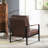 Mid-Century Modern Accent Chair, Durable Square Metal Frame, Plush Upholstery-1152851121