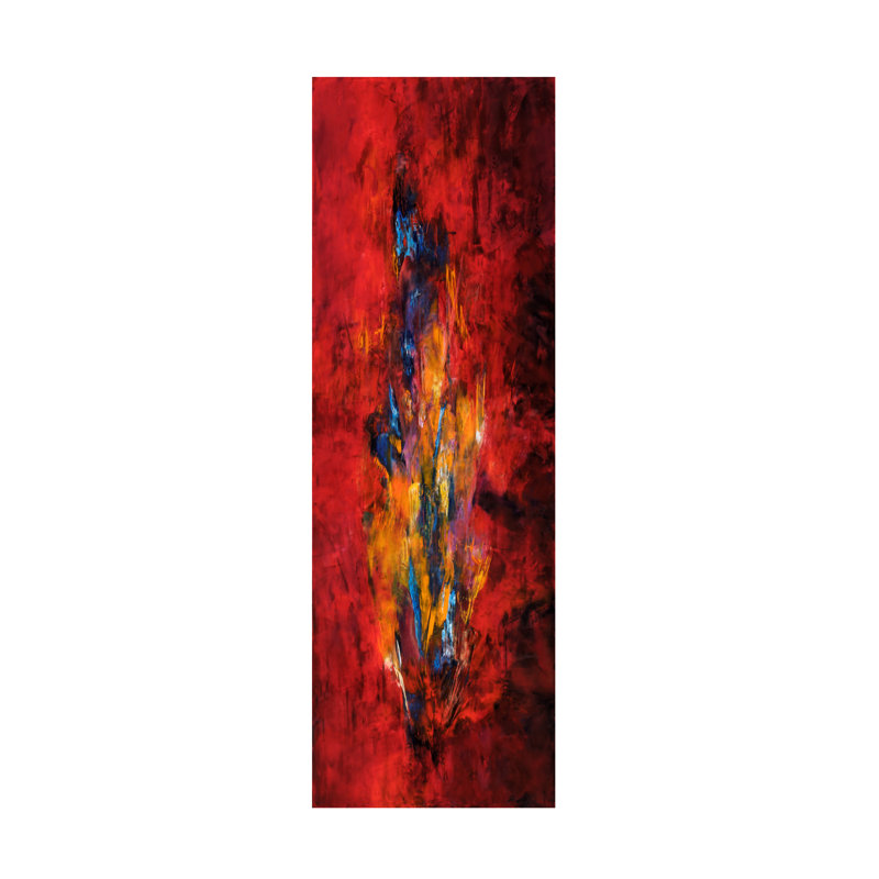 Wrapped Canvas Wall Art - Aleta Pippin 'Upward Reaching 1' Wall Art for Living Room, Bedroom, or Office Décor - 8x24