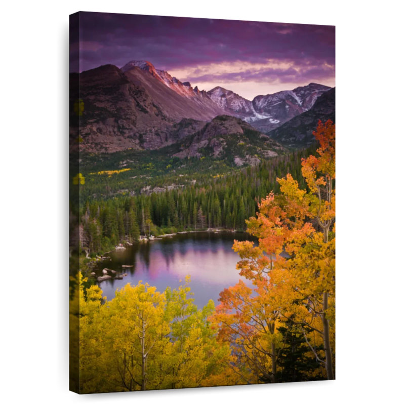 Coucher de soleil sur le lac Alvord Bear Lake, H 12 po x l 8 po