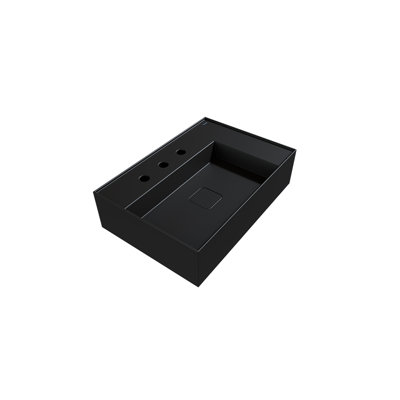 Lavabo de salle de bain vasque rectangulaire en argile réfractaire