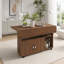 Table pliante de 47 pouces avec tablettes et roulettes de rangement - Conception multifonctionnelle compacte-988092335
