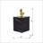 4X4x8" Black Marble Box