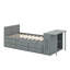 Lit plateforme simple en bois avec bureau et tablette de rangement-2127594785