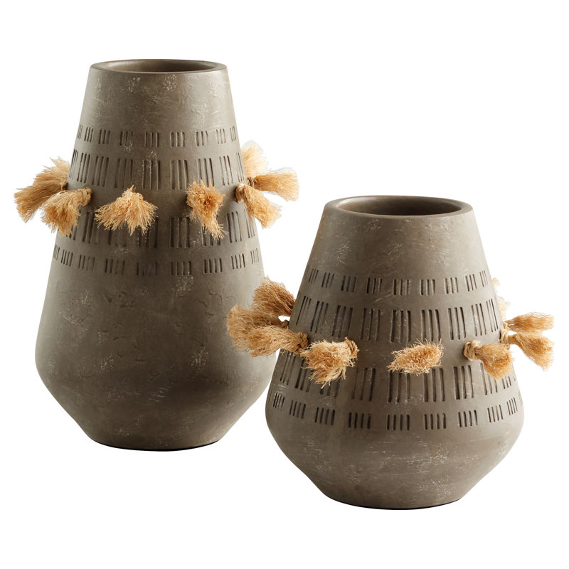 Vase de table en faïence faite main Rett par J. Kent Martin, H 10 po x l 11,75 po x P 11,75 po