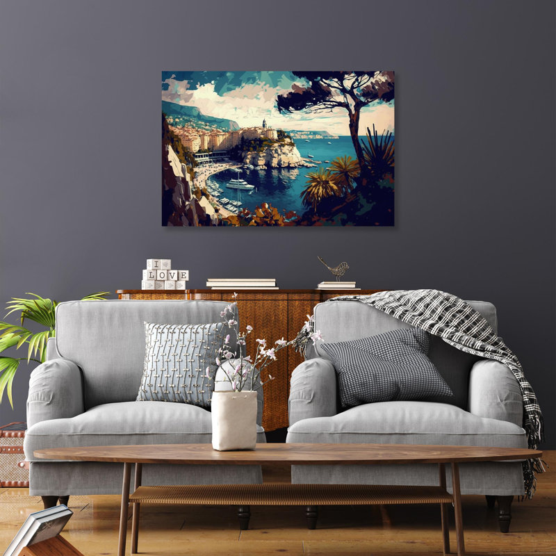 «Peretsman Monaco Expressionism Style 3», impression sur toile, H 16 po x l 20 po x P 1,25 po