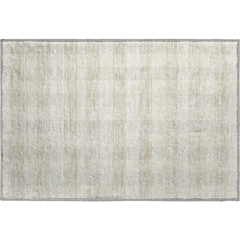 Premium Machine Washable Prisco Ivory Rug, Rectangle 1'8" x 2'6"