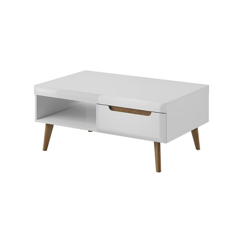 Diboll Coffee Table with Storage, White/Oak, Oak