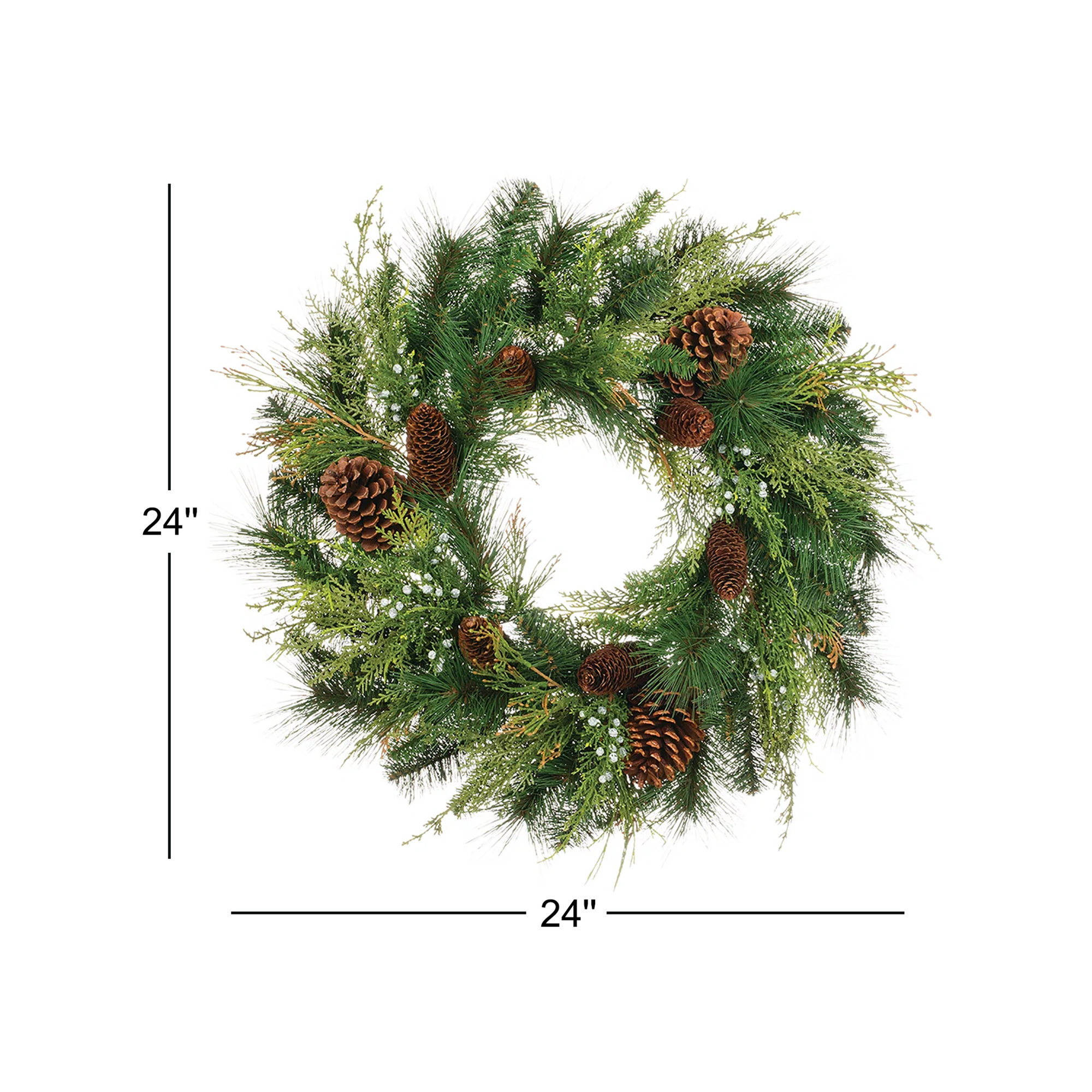 Leatham 24'' Faux Pine Wreath