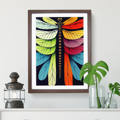 Mindblowing Dragonfly Abstract - Framed Print