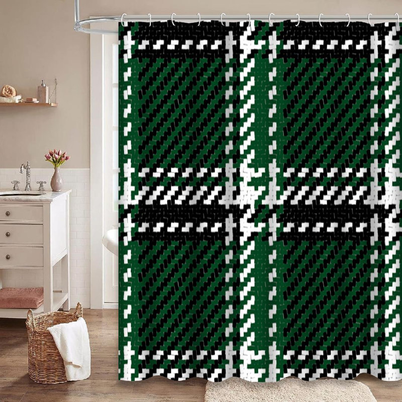 Rideau de douche avec 12 crochets Lumberjack, L 72 po x l 78 po