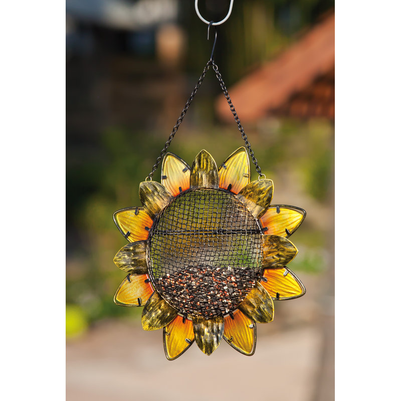 Mangeoire à oiseaux en métal et verre