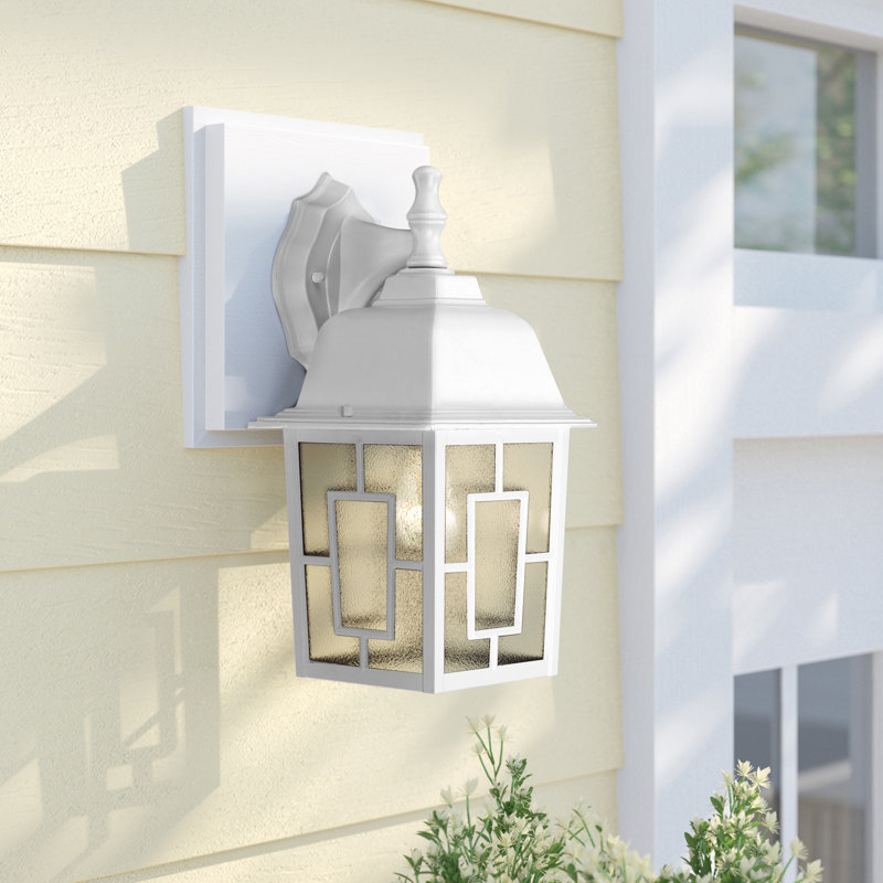 Lanterne murale d'extérieur 1 lumière Enloe, Blanc