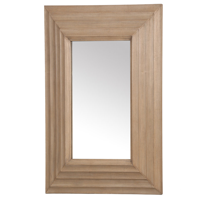 Jilianna Rectangle Wood Mirror, Natural