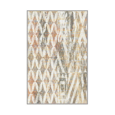 Antibacterial Hall Carpet (2.6 x 6.6 Ft) | 100% Polyester, 0.4 in Pile Height | Non-Slip PVC Dot Underside, Machine Washable | 3D Digital Printing, Durable & Stylish for Entryways, Living Rooms & More