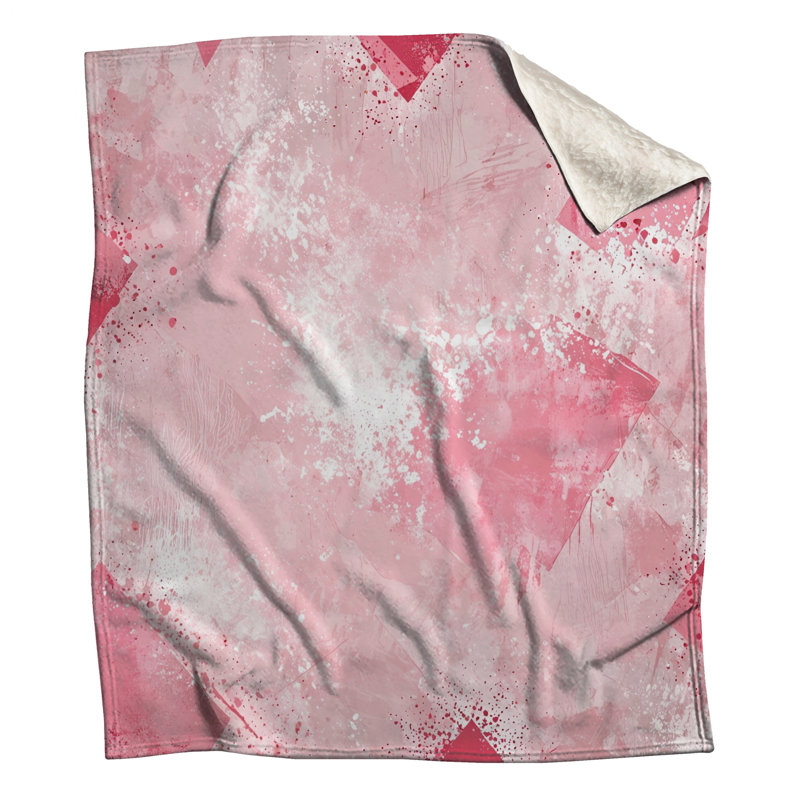 Couvertures roses à texture abstraite, L 60 po x H 80 po