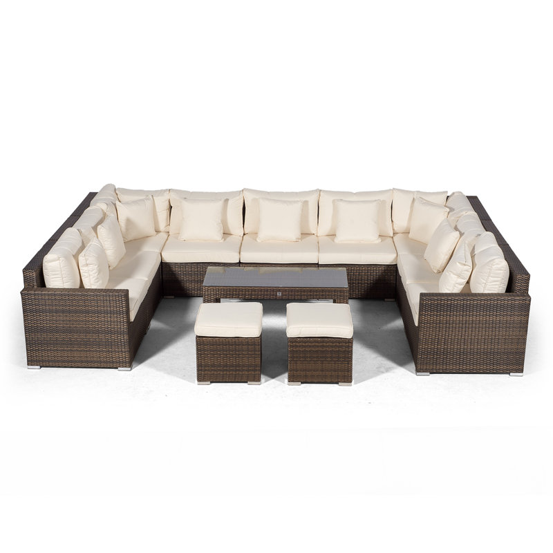 Yancey 5 Seater Rattan Corner Sofa Set