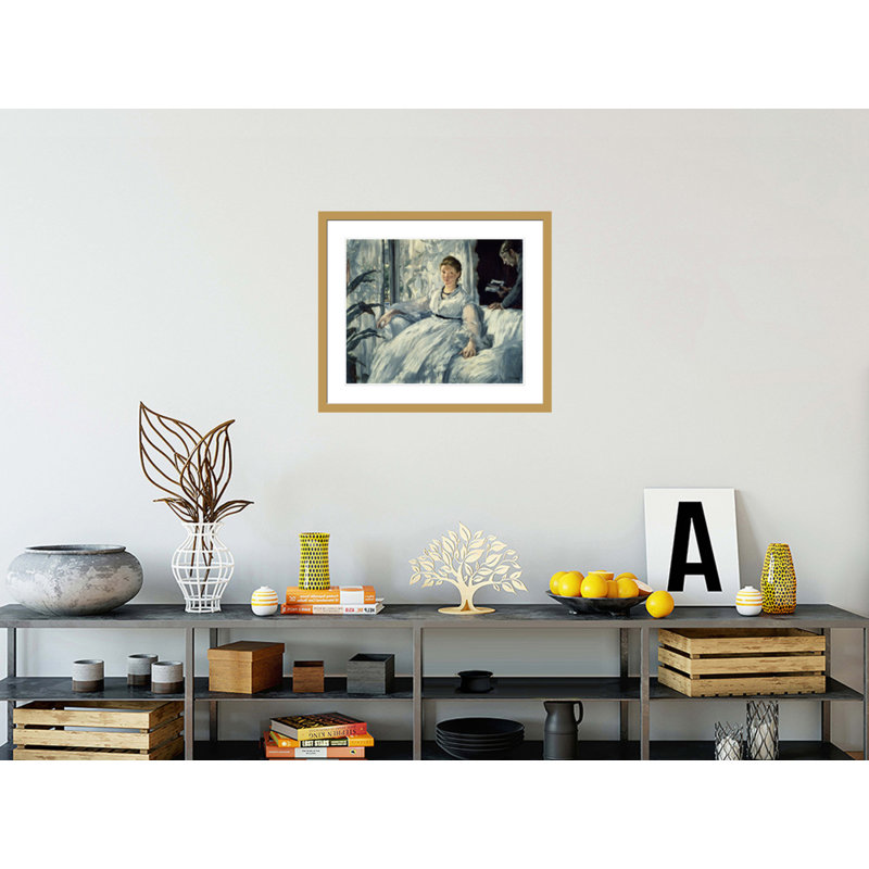 «Reading» par Édrede Manet, Édredon Manet, impression giclée sur cadre, H 23,5 po x l 27,28 po