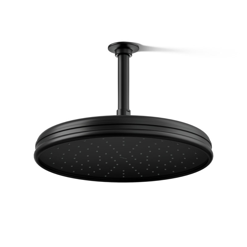 Rain Fixed Shower Head, Matte Black