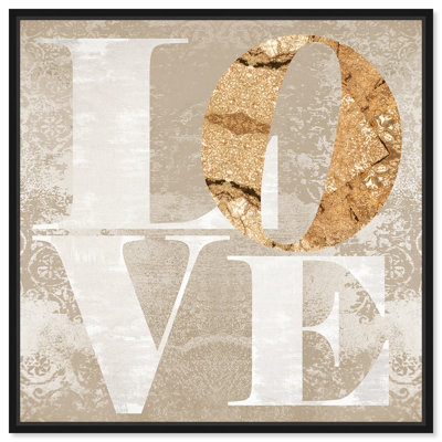 Natural " Natural Love, Metallic Glam Love Modern Gold " by Oliver Gal