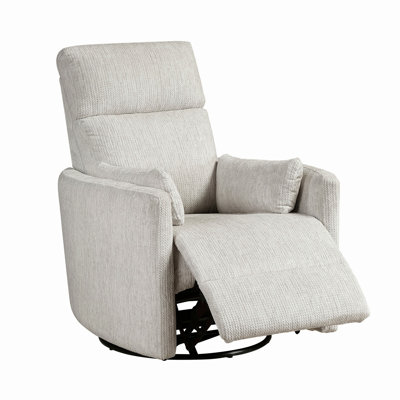 Modern Swivel Glider Reclining Chair With Pillows For Living Room