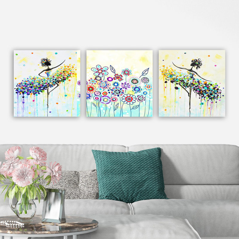 Ensemble de 3 impressions sur toile tendue
