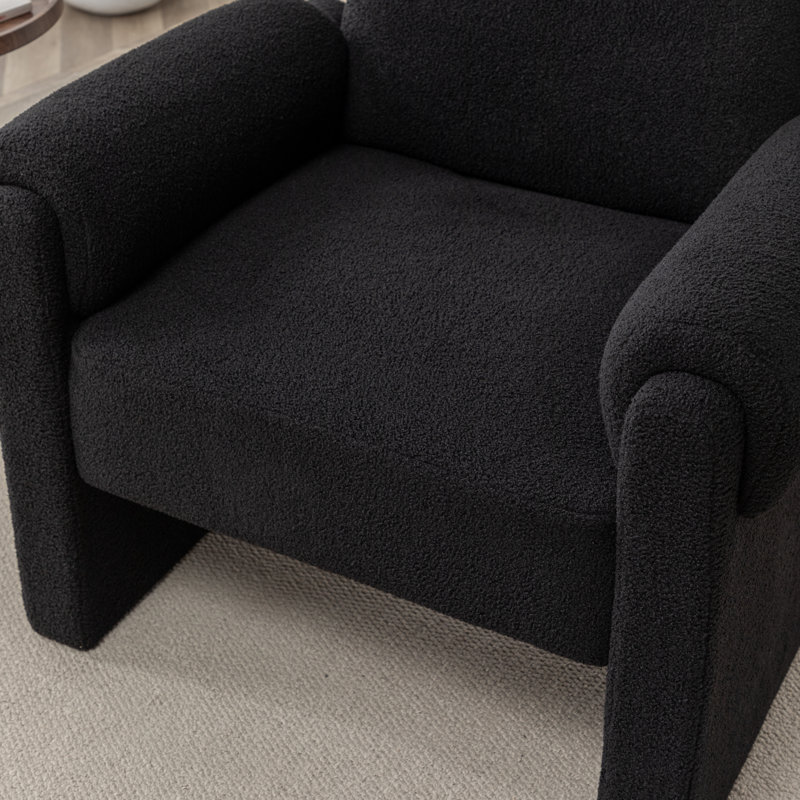 Bryonie Upholstered Armchair, Black Polyester