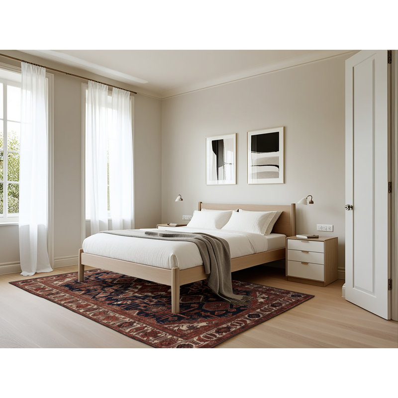 Tapis brun lavable à la machine, Rectangle 5 pi x 7 pi