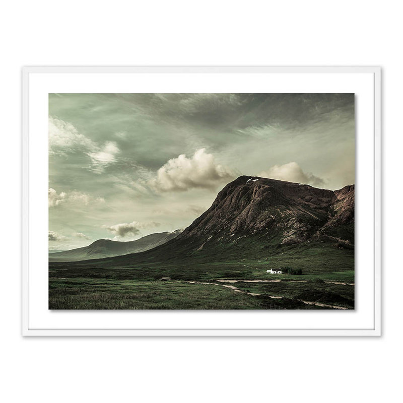 Scotland I Print by Joe Mania, 36" H x 48" W x 2.5" D, White