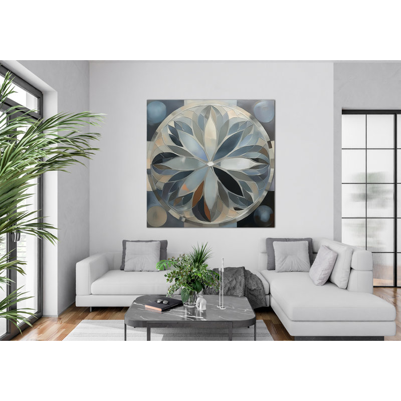 Mandala lunaire, H 24 po x l 24 po