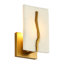 1-Light Wall Sconce Bath Vanity Light with Marble Pattern