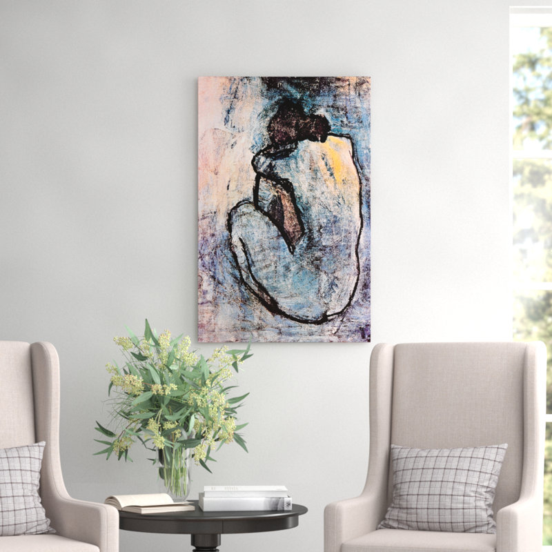 Blue Nude by Pablo Picasso - Wrapped Canvas Print, 66.04 cm H x 45.72 cm W x 1.91 cm D, No Frame