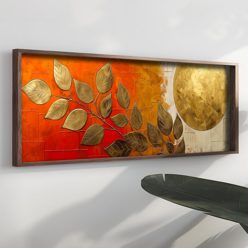 Elegant Decorative Framed MDF Painting, 15.7 x 47.2 x 0.1 inches | 100% MDF with 3 mm Thickness, 100% Pine Wood Frame | UV Printed Artwork for Home Decor, Living Room, Office, Modern Aesthetic