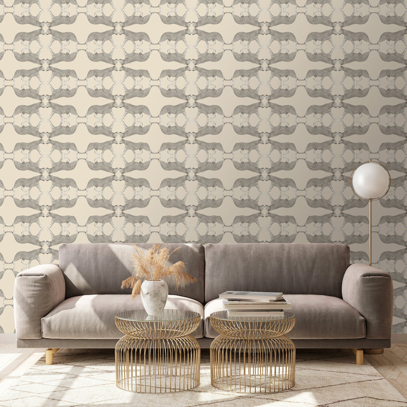 Bionka 10.05m x 53cm Textured Matte Wallpaper Roll, Brown/Beige