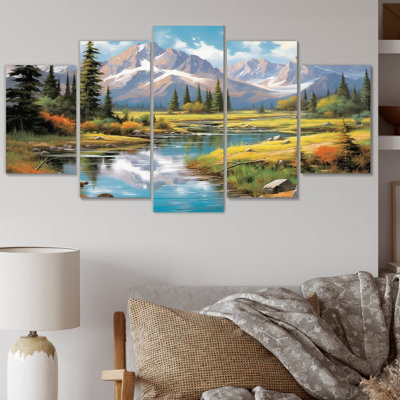«Colorado Mountain Senerity I» sur toile, reproduction de 5 pièces