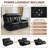Power Recliner Loveseat with Console-70.9" Double Recliner Loveseat with Cup Holders, Side Pockets, USB Charging Ports, Leather (NO HEAT AND MASSAGE) -759364155