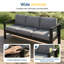 Canapé d'extérieur tout en aluminium pour 2 personnes toutes saisons, canapé de patio surdimensionné en métal avec assise profonde de 27,5 po et accoudoirs larges de 3,2 po, causeuse extérieure avec coussins en oléfine résistants aux intempéries pour la cour, le jardin et la terrasse-88452404