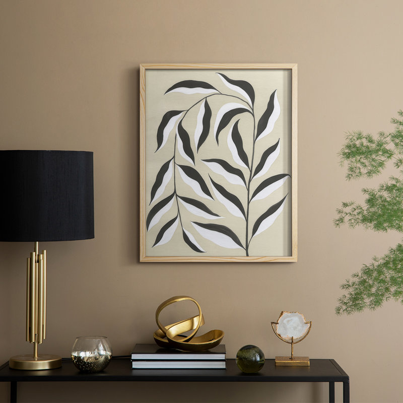 Reproduction encadrée de bois massif émergent II, Naturel, H 11 po x l 9 po