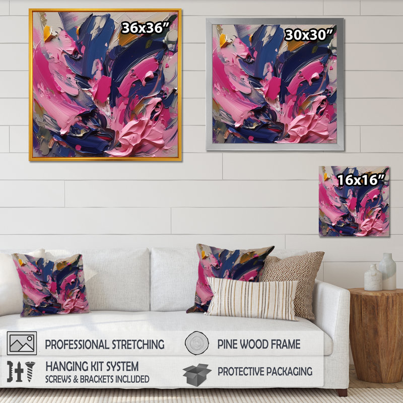 " Dancing With Water II ", 24" H x 24" W x 1" D, Gold Floater Framed