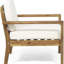 Fauteuil club d'extérieur simple, fauteuil de patio en bois