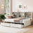 Bed Frame With Side Bookshelves, Two Drawers, And Built-In USB Port-2114101148