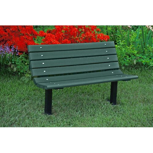 Frog Furnishings Contour Recycled Plastic Park Bench | Wayfair